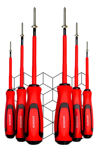 Kit Chaves Fenda E Philips Isolada P/ Eletricista 6 Pç Imã