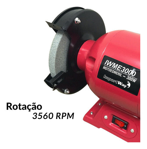 Moto Esmeril De Bancada 6 Pol Lixadeira 300w Profissional