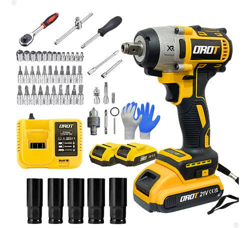 Kit Chave De Impacto 21v Parafusadeira + Jogo Soquete 46pç