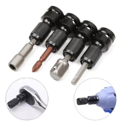 ADAPTADOR DE CHAVE DE IMPACTO 1/2 POL PARA BITS