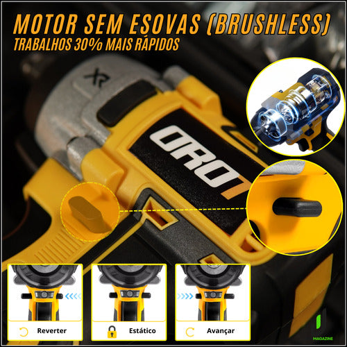 Kit Chave De Impacto 21v Parafusadeira + Jogo Soquete 46pç