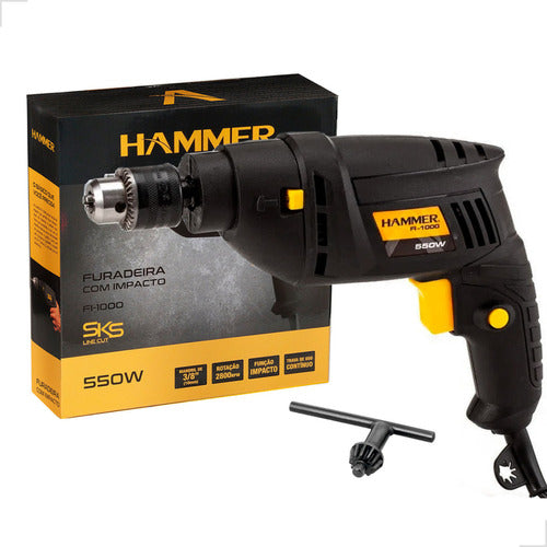 Furadeira De Impacto 3/8 550w 220v P/ Metal Concreto Madeira