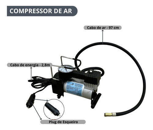 Mini Compressor Ar Portátil P Carro Moto Caminhão E Inflavel